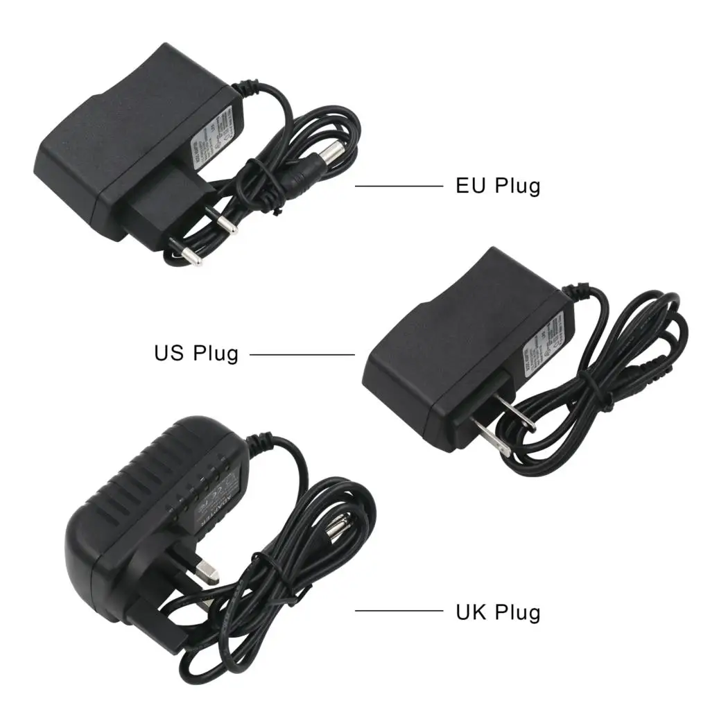 

AC 100V-240V Converter Adapter DC 9V 1A Power Supply EU/US/UK Plug DC 5.5mm x 2.1mm 1000mA for Arduino UNO MEGA