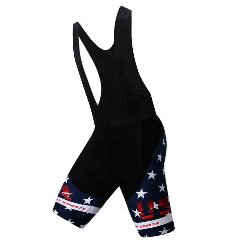 USA Mens Cycling Shorts Bicycle Ropa Ciclismo Bike 3D Padded Bib Shorts S-4XL