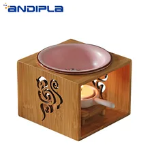 Новая полая бамбуковая полка, горелки для благовоний, свечи, керамический обогреватель ароматические свечи, диффузор эфирного масла, йога, спа, ароматизатор, лампа, Декор