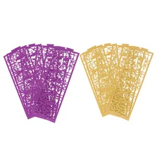 12Pcs Красивые любовь птицы сердце светодиодный светильник для чая держатели для свадьбы Рождество Декор домашние вечерние принадлежности-золото+ фиолетовый