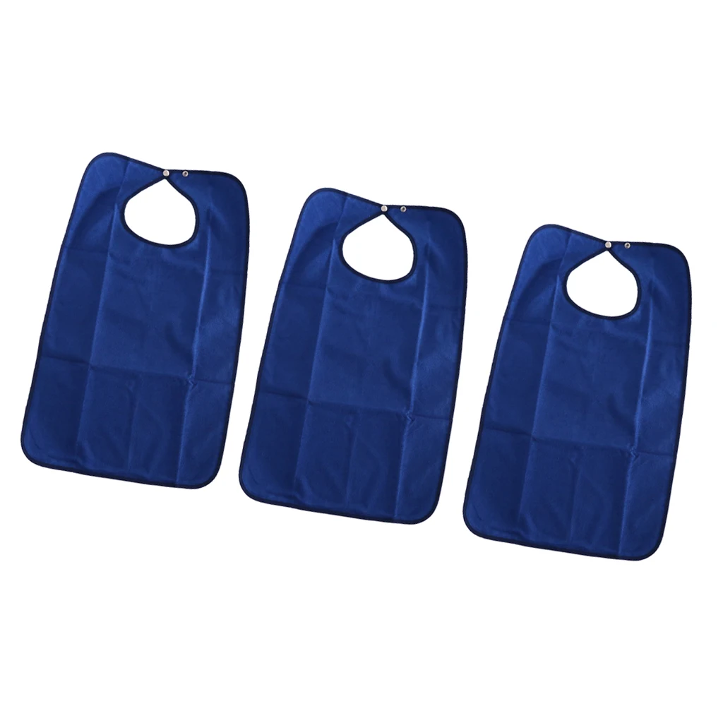3pcs Waterproof Crumb Catcher Bib Meals Eating Protector Disability Patient Aid Apron for Feeding