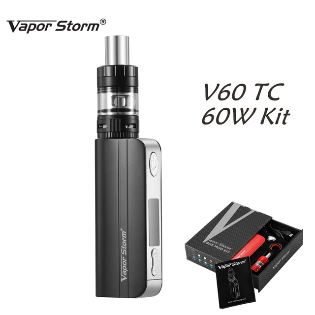 vapor storm v60 tc 60w box mod temperature control ec tank 0 3ohm vaoor