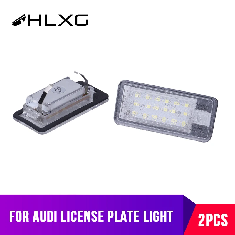 

2Pcs 18 LED License Number Plate Light Lamp For Audi A3 S3 A4 S4 B6 A6 S6 A8 S8 Q7 Car Lights Auto Error Free canbus hlxg 12V
