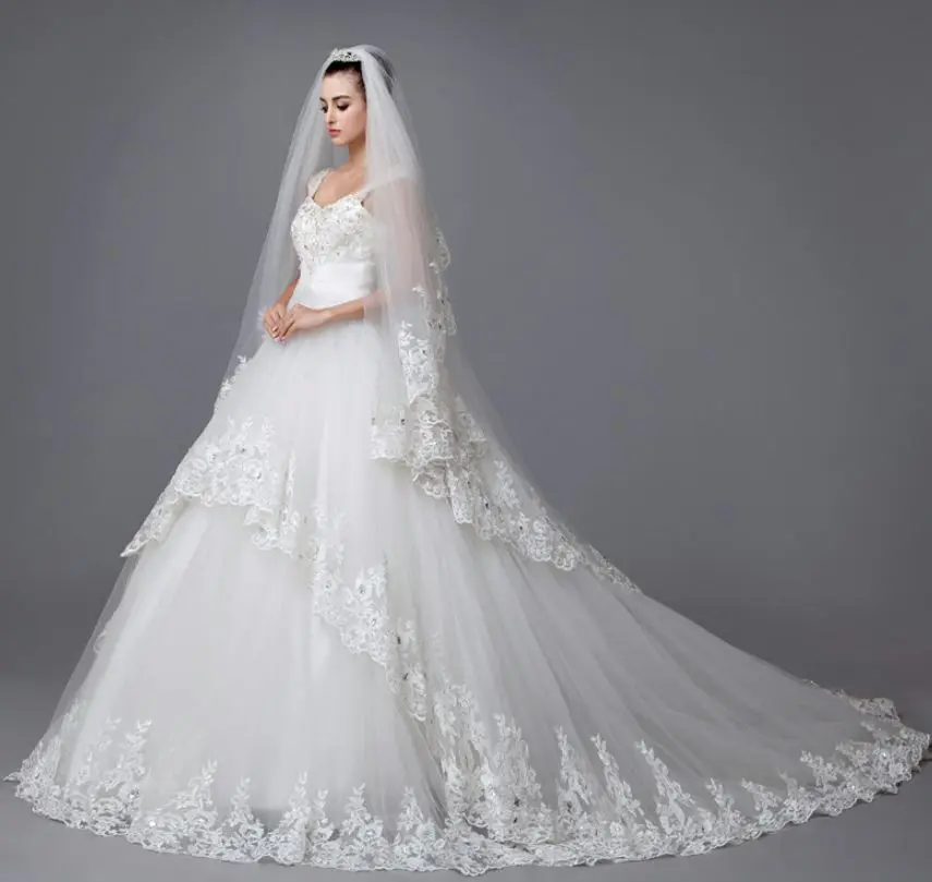 Vestido Де Noiva Бесплатная Доставка Vernassa Новый Дизайн Халат Де Mariage Royal Длинный Хвост Невесты Свадебные Платья 2015 Casamento D2287