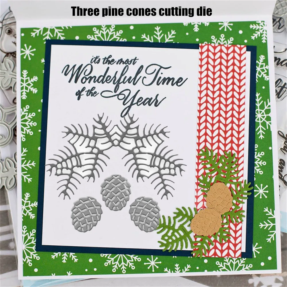 

Pine cone Bough Metal Cutting Dies for Craft Dies Scrapbooking DIY Album Embossing Paper Die Cut New Dies for 2019 Decor