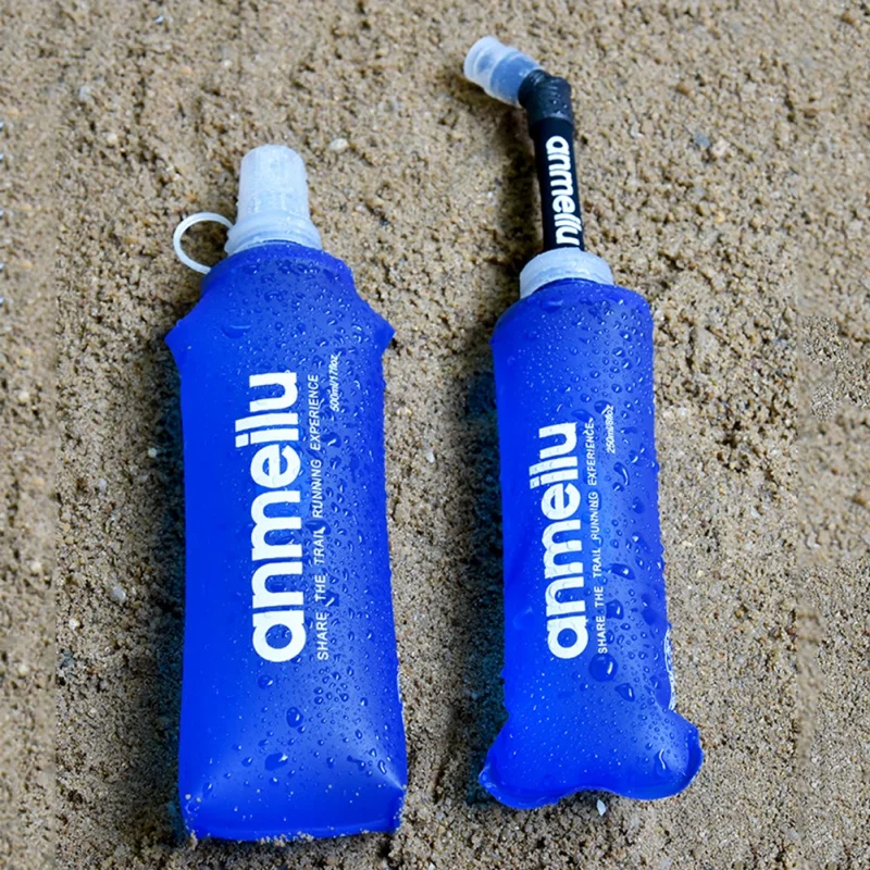 250/500 ML Water Bottle Bag TPU Lightweight Portable Detachable Mouth Folding Soft Travel Kettle Outdoor Climbing Running Hiking