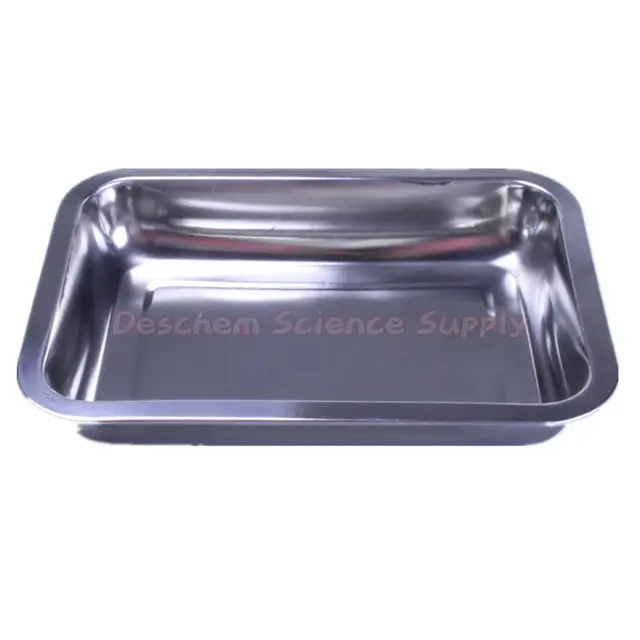 31.5*21.5*4.5cm,Stainless Steel Rectangular Plate Lab Tray Barbecue Shallow Dishin Laboratory