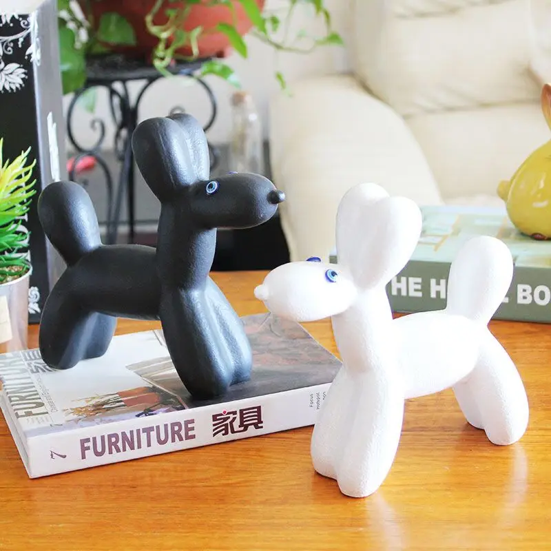 Pop Art Resin Craft Balloon Dog Figurine Statue Xmas Gift Valentine's | Дом и сад