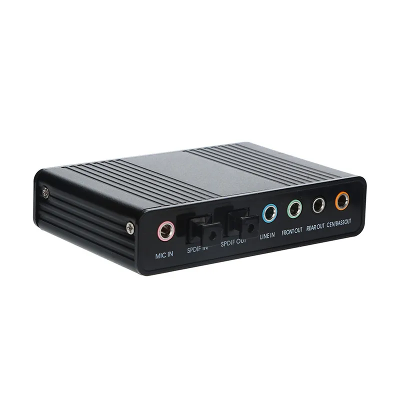 

USB External 6 Channel 5.1 SPDIF Optical Sound Card Audio For Netbook Laptop PC Sound Card Box With USB Cable Driver CD 30A19