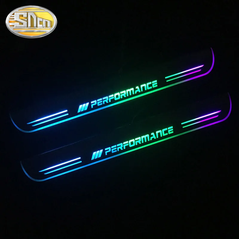 

SNCN Colorful Acrylic Moving LED Welcome Pedal Car Scuff Plate Pedal Door Sill Pathway Light For BMW Z4 E85 E86 E89 2002 - 2017