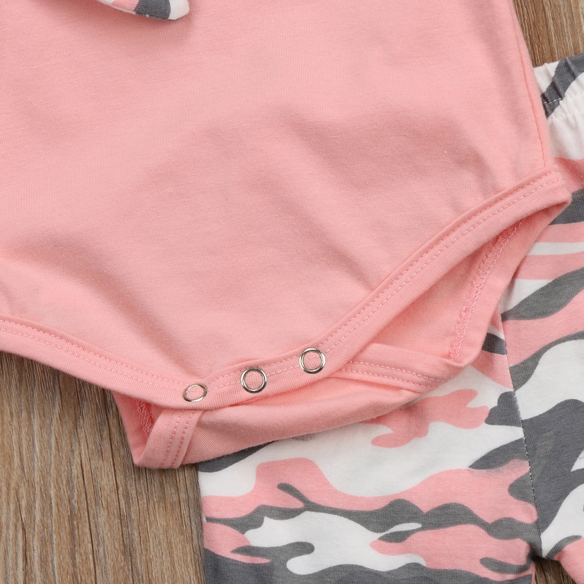Розовый Камуфляжный костюм для новорожденных из 2 предметов, Большой пуловер для девочек, топы+ длинные штаны с принтом, комплект одежды из 3 предметов для детей 0-24 месяцев