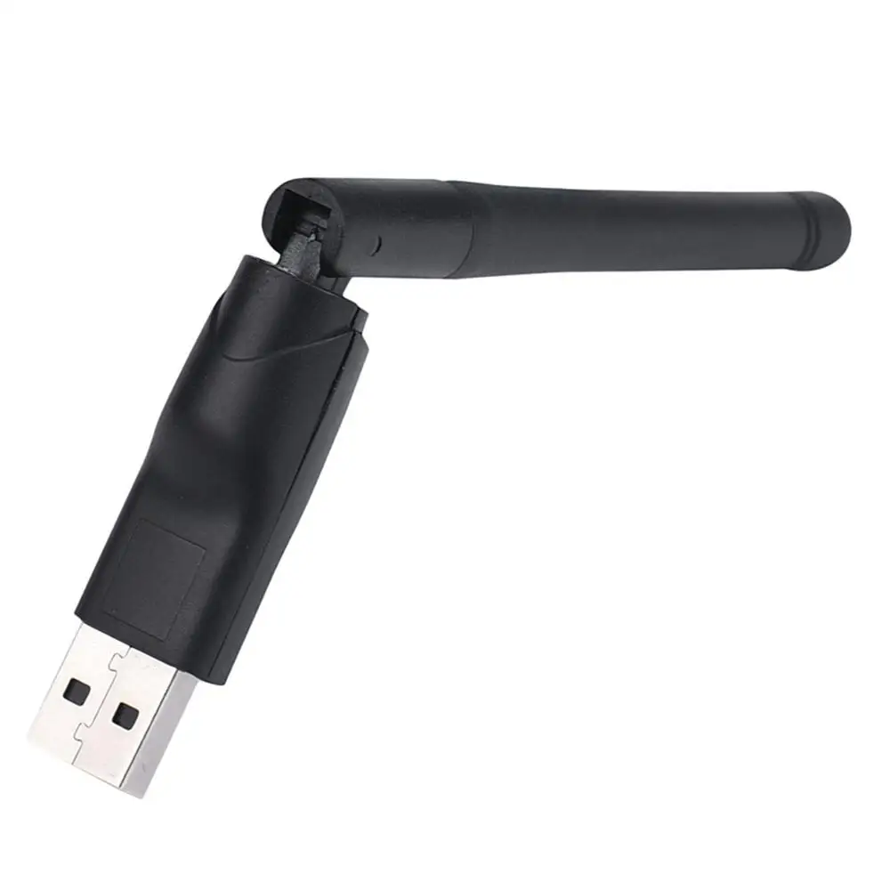 Vmade Ralink RT5370 с 2dbi внешней антенной USB wifi dongle-5370 адаптер применяется спутниковый ресивер и телеприставка - Цвет: Черный