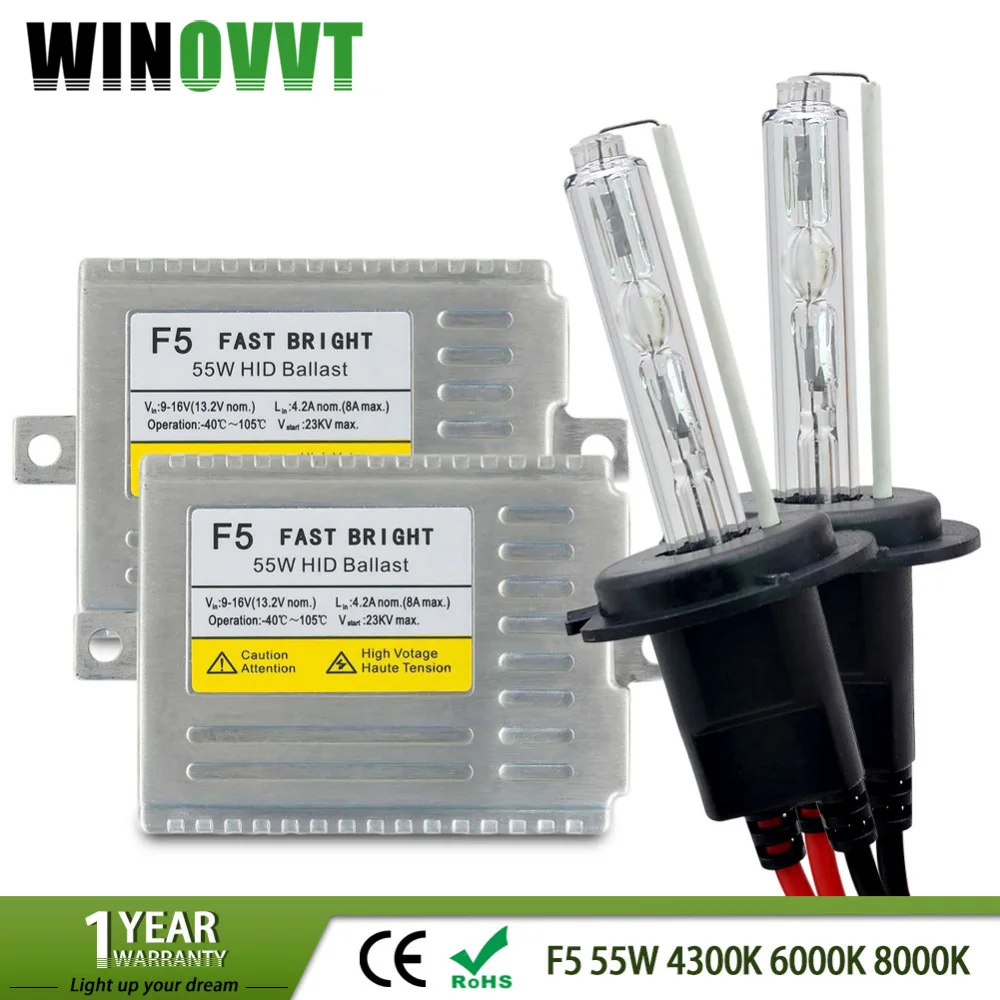 

xenon H7 HID conversion kit Fast bright Slim ballast 55w F5 H1 H3 H4-1 H7 H8 H9 H10 9006 881 880 D2S xenon h1 6000k