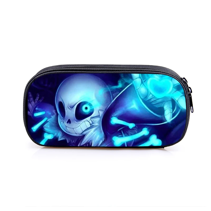 Чехол карандаш с рисунком для мальчиков и девочек Undertale Sans школьная сумка детей