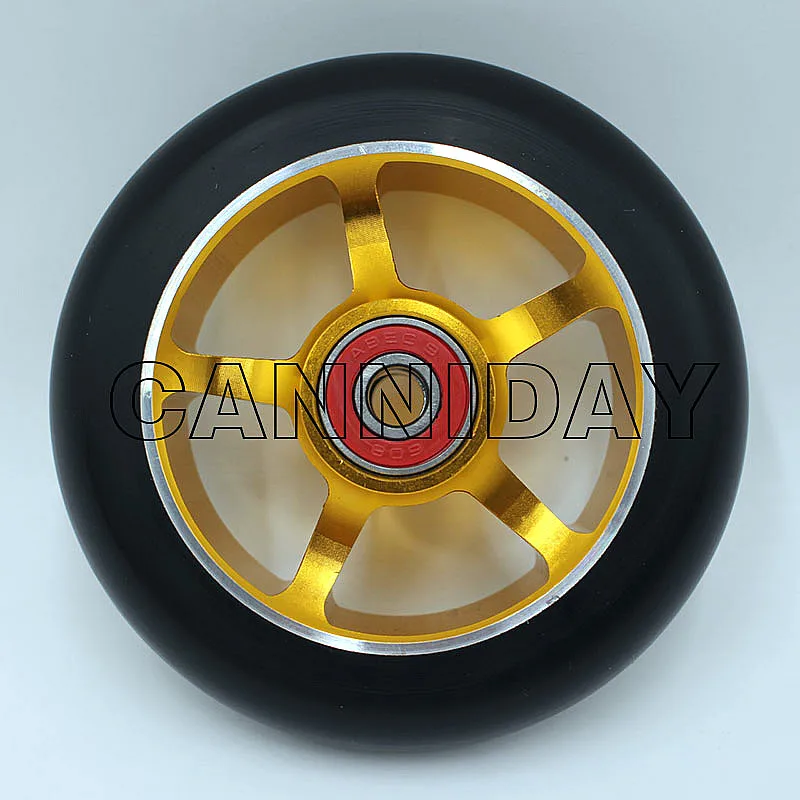 1PCS! 100mm Freestyle Stunt Aluminum PU Scooter Wheels