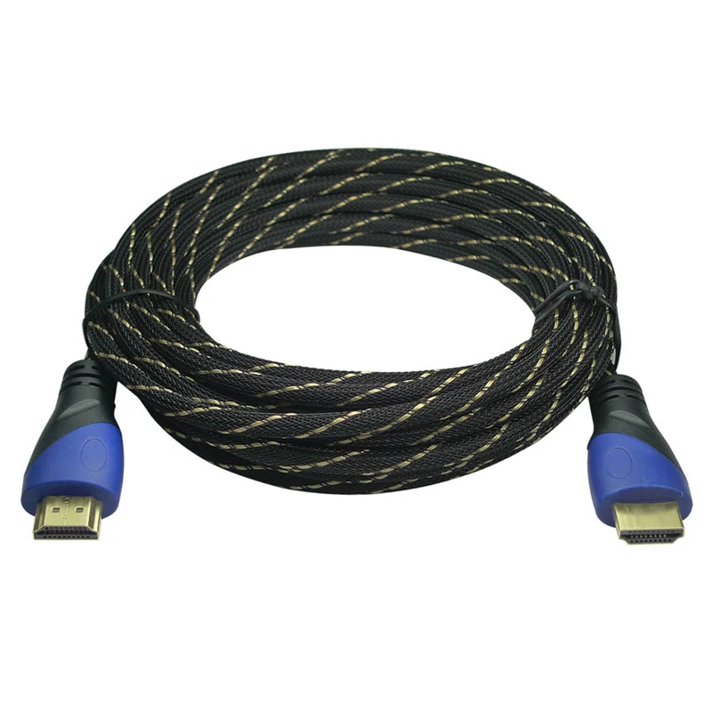 Нейлоновая оплетка HDMI кабель 0 5 м 1 2 3 8 10 шнур 1080P 3D для PS4 Xbox проектор HD lcd Apple tv PC