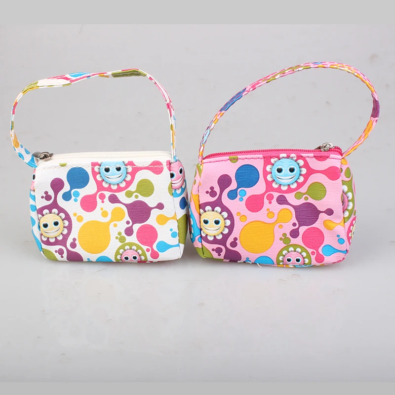

Doll Talk Fashion Colorful 18 Inch American Girl Doll Shoulder Bag White Pink Sun Smiley Face Satchel Bags Birthday Present