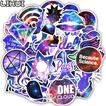 50 PCS Mixed Galaxy Sticker Stars Dream Anime Cartoon Stickers for DIY Luggage Laptop Skateboard Car Motorcycle Bicycle Stickers