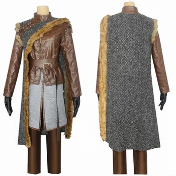 

Unisex Game of Thrones Season 8 Cosplay Costume Arya Stark cosplay Outfit Full set suit Custom made Halloween costume