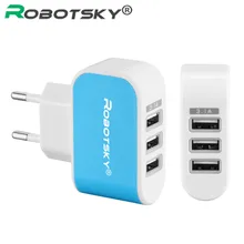 3 Порты и разъёмы телефон Зарядное устройство Универсальный USB зарядка Портативный ЕС-разъем, для поездок настенный адаптер зарядного устройства для iphone samsung смарт-телефон ipad Tablet