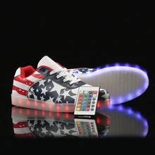 LED Schuhe mit fernbedienung tenis led Leucht Leuchten freizeit freizeitschuhe männer Usb-gebühren Schuhe mann flache Unisex Hot Fashion