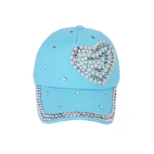 Новинка года; сезон лето; модная спортивная бейсболка; стразы в форме сердца; жемчужная бейсболка для мальчиков и девочек; Прямая поставка; ;# N7032829