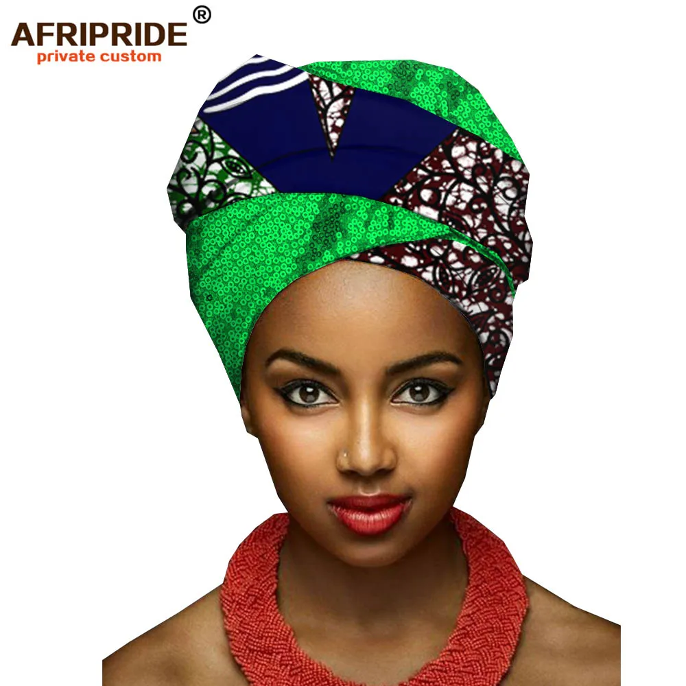 African Headwrap Ankara Headscarf Traditional Headtie Scarf Turban Cotton Wax head band scrunchie AFRIPRIDE A19H005