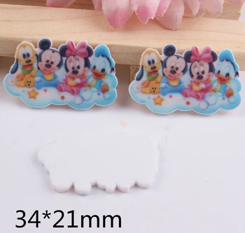 

30pcs Flatback Resin cartoon minnie mickey Character Planar Resin DIY Craft Accessories B-89