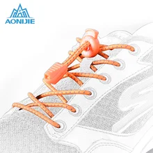 AONIJIE 1 пара 120 см, светоотражающие шнурки с пряжками для бега, пешего туризма, видимого ленивого безопасного замка, кружевные круглые эластичные шнурки