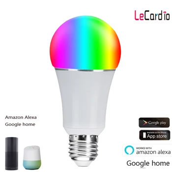 

New Smart Wifi Bulb Multi-Color Stage Wifi Lamp Dimmable Voice Wake Up Light Bulb For Bedroom Lighting Compatible Alexa Google