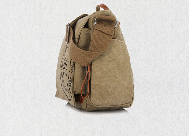 Винтажные мужские сумки-мессенджеры, Холщовая Сумка на плечо, модная ...