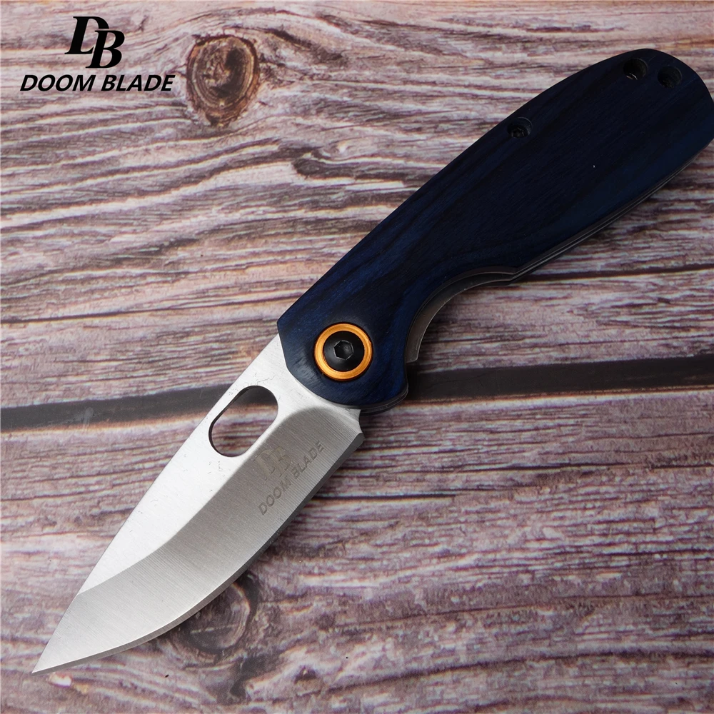 6," 55-56HRC ножи 4 цвета 5CR15MOV Фруктовый нож Походный открытый складной нож для самозащиты для боевой рыбалки - Цвет: Синий