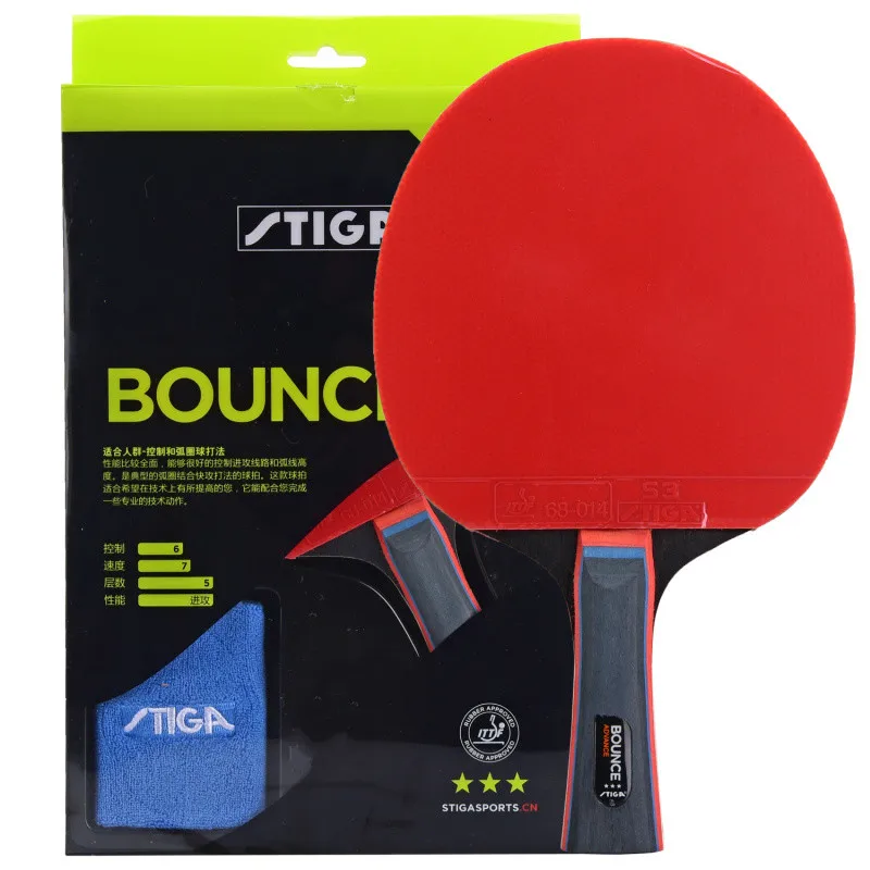 Stiga Pro, высокое качество, 3 звезды, ракетка для настольного тенниса, ракетка для пинг-понга, прыщи, ракетки Shakehands Fl/cs