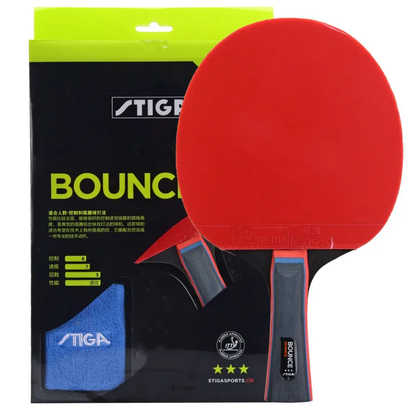Оригинальная качественная ракетка для настольного тенниса Stiga Pro Bounce 3 звезды
