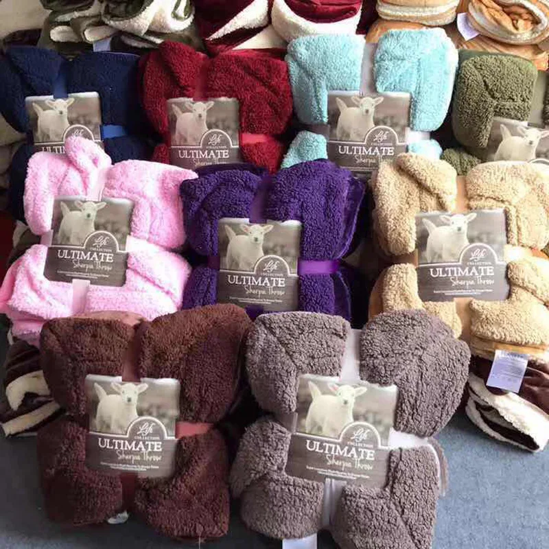 

Luxurious Winter used Flannel Blanket Super Warm Bedspread Blanket Soft Blanket for Bed/Sofa Portable Travel Soft Flat Blanket