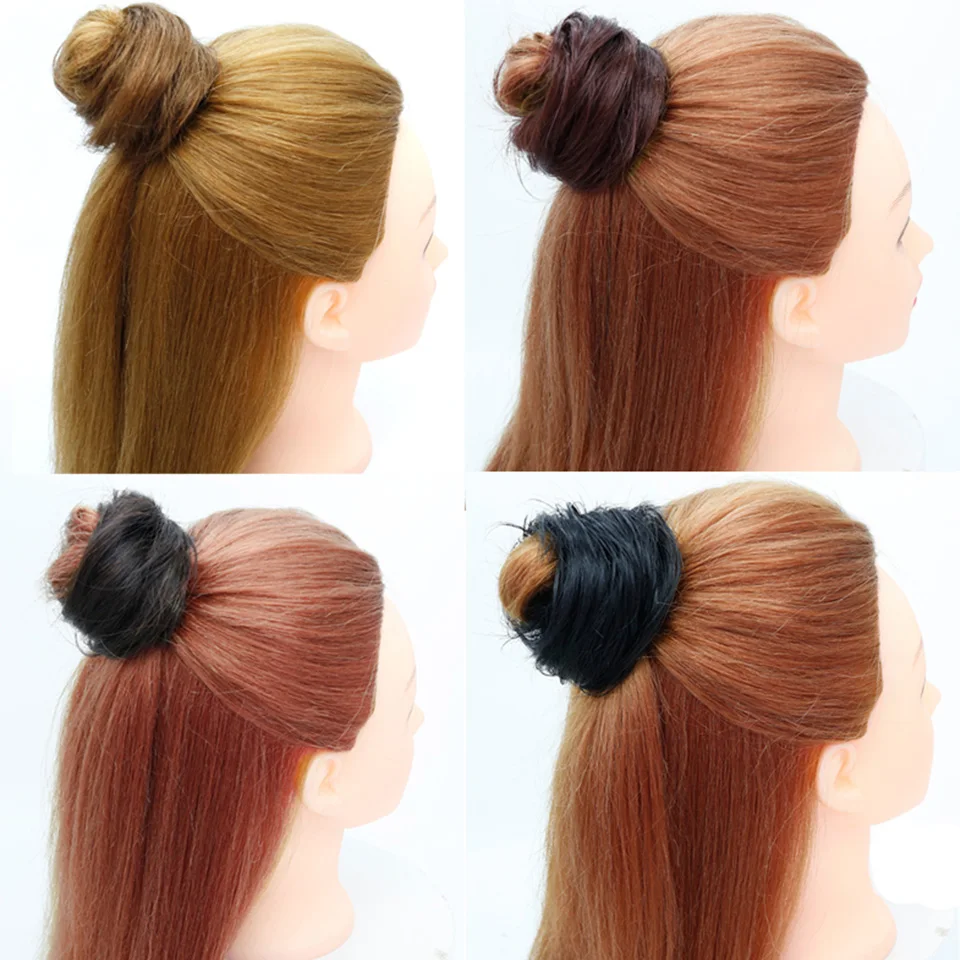 Donut Chignon Bun Straight Updo Hair Bun Hairpieces Synthetic