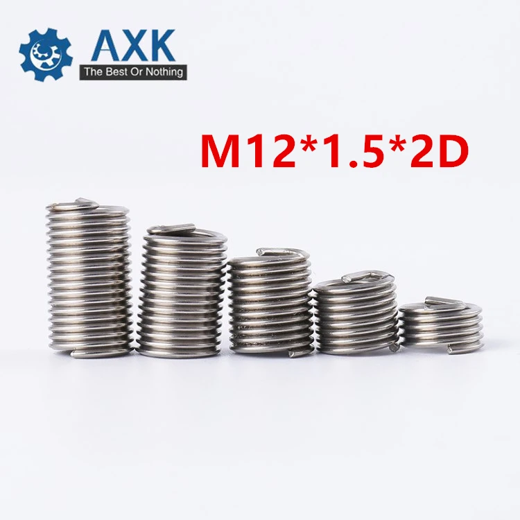 100pcs M6*1.0*1.5d Wire Thread Insert, M6x1.5d Wire Screw Sleeve