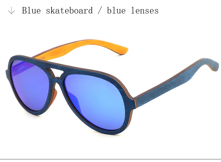 Vintage handmade wood sunglasses thinner skateboard frame polarized sun glasses Custom LOGO available