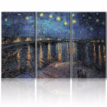 

3 pieces framed Wall Art Picture Gift Home Decoration Canvas Print painting Abstract starry sky wholesale/