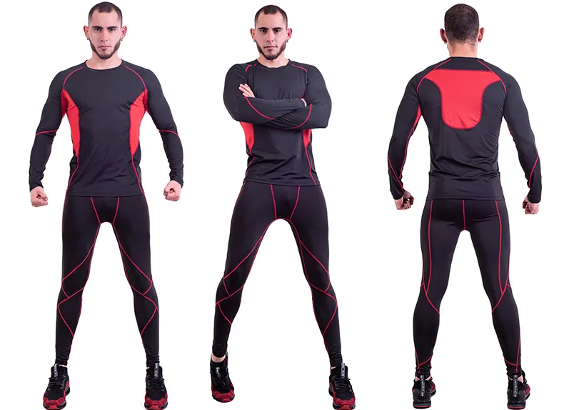 Men Rashguard Sportswear Male Long Sleeve Gym T Shirt Suits MMA Rashguard Fitness Running Shirt Crossfit Bodybuilding Men Shorts Mma (15)