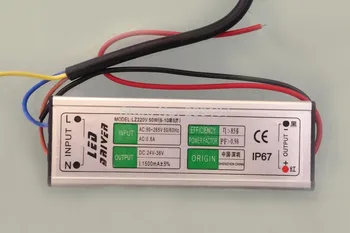 

5x10 series 5 Parallel 50W 1500mA DC24V -36V AC 90-265V LED Waterproof Driver Power Supply IP67 Free Shipping