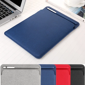 

New linen sleeve protector NEW Pro 11 A1980 for iPad. Wallet with slotted pencil case for ipad Pro 10.5 for new ipad 9.7