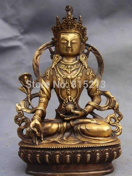 

bi001247 Tibet Copper Bronze Gild White Tara GuanYin Kwan-yin Boddhisattva Buddha Godess
