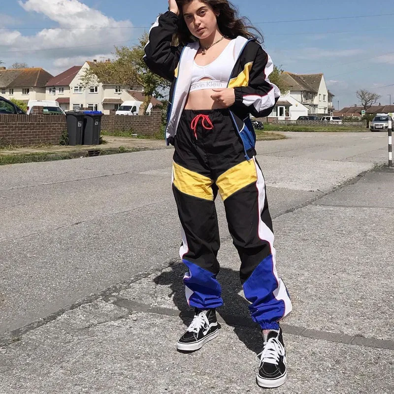 ZOGAA Women High Waist Patchwork Pants Black Pencil Pants Streetwear Cargo Pants Loose Jogger Trousers Women 2019 Sweatpants ZOGAA Women High Waist Patchwork Pants Black Pencil Pants Streetwear Cargo Pants Loose Jogger Trousers Women 2019 Sweatpants