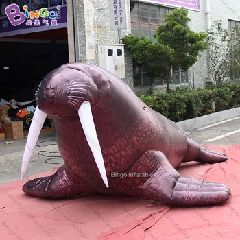 

2019 HOT SALES 3.5x2.4x1.6mh inflatable realistic walrus model toy blow up giant walrus balloon personalized for display