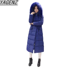 Winter Down Jacket Coat 2018 Korean Fashion Women s Long Thicken Down Cotton padded Jacket Hooded