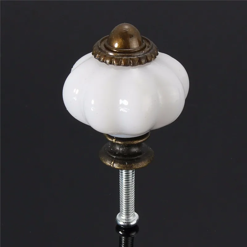 White Imitation Ceramic Vintage Door Knobs Cabinet Drawer Cupboard Kitchen Durable Pull Knob Handles for Furniture Hardware