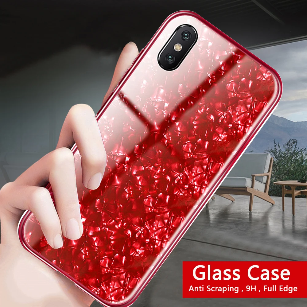 For iphone XS Max Case Glitter Tempered Glass Coque 6 6S 7 8 Plus X XR Luxury Funda 7Plus 8Plus |