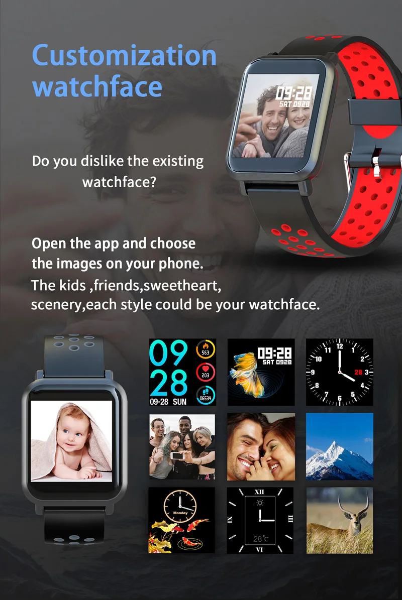Умные спортивные часы SN60 Android IOS Heart Rate мужской женский браслет кровяное давление фитнес-трекер цветной водонепроницаемый браслет для активности