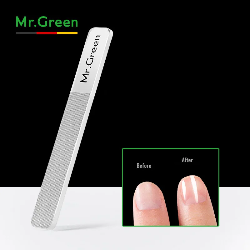 Нанометр Mr. Green пилка для ногтей стеклянная профессионального маникюра и